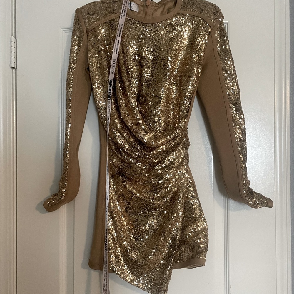 Brand new Gold sequin mini dress